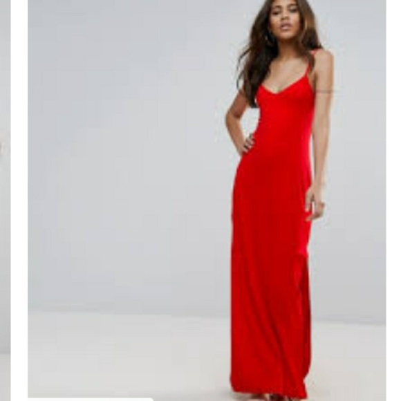 ASOS Dresses & Skirts - NWT Asos lace up red maxi dress